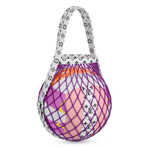 Louis Vuitton SS20 Pink White Black Monogram Giant Volleyball Purple Net Bag - Picture 1 of 16